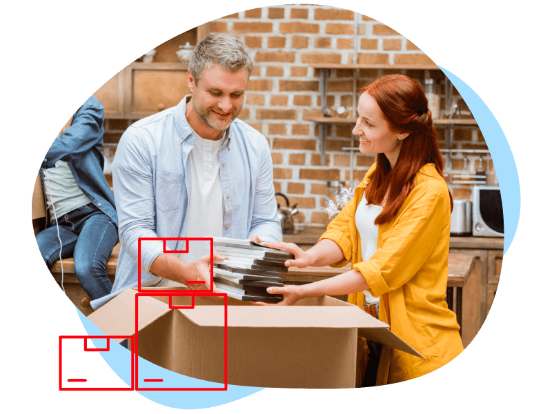 Happy smiling family, after a hassle-free move